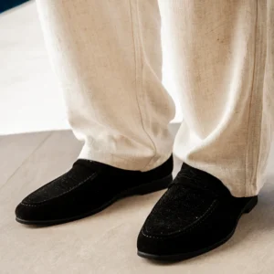 Old Money Suede Penny Loafers